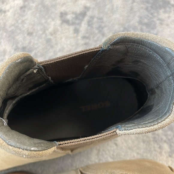 Sorel After Hours Chelsea Wedge Ankle Boots Tan Beige Suede Sz 9 - Picture 8 of 16